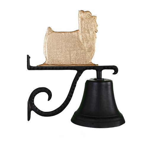 Montague Metal Products Cast Bell with Gold Yorkshire Terrier
