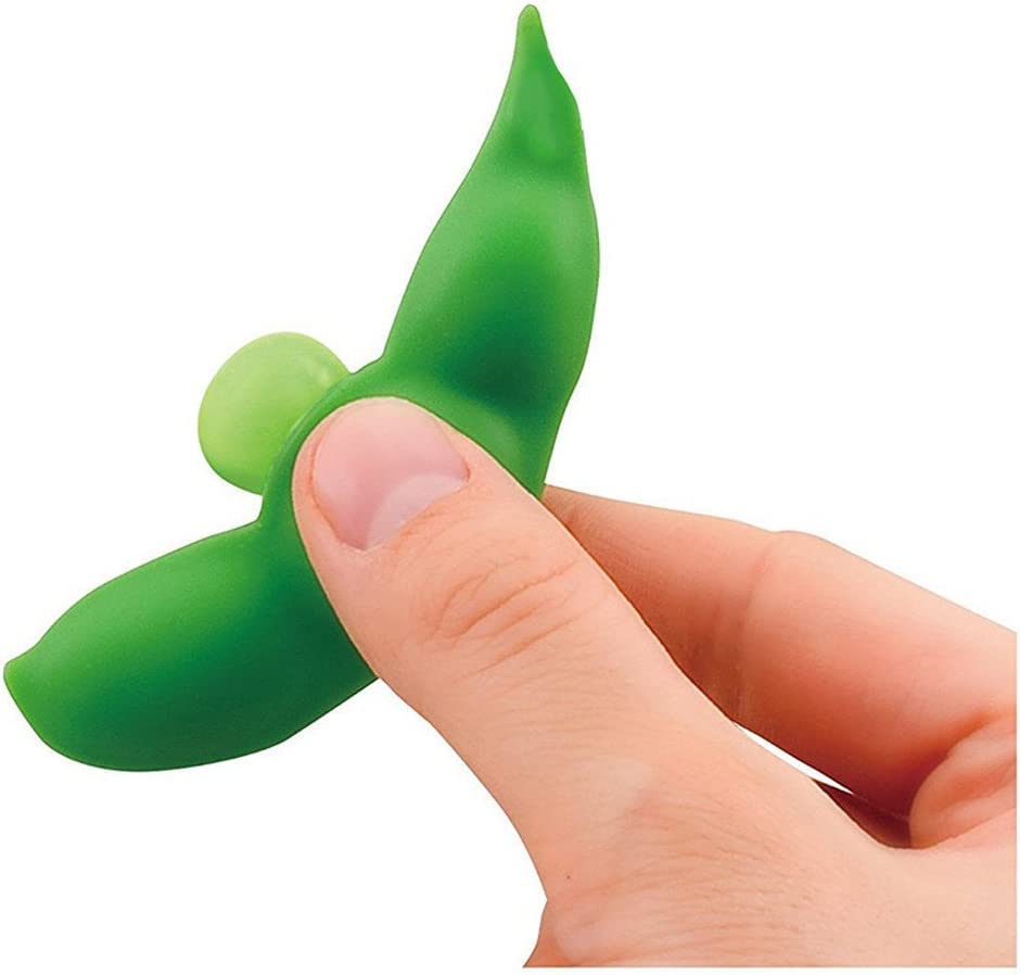 6 Stück Squeeze Toys Edamame & Erdnuss - Stressabbau Spielzeug Für Handy & Schlüssel