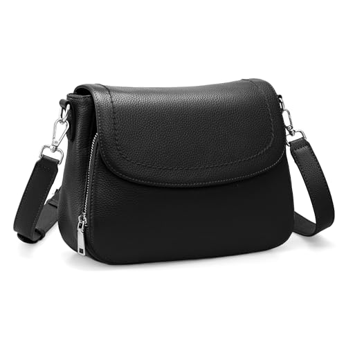 befe Genuine Leather Saddle Crossbody Bag