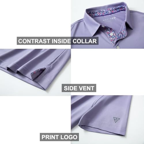 Image of Mens Polo Shirts Short and Long Sleeve Casual Solid Stylish Dry Fit Performance Designed Collared Golf Polo Shirts for Men