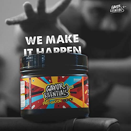 Image of Pre Gayor Black Properly Dosed Advanced PreWorkout with No creatine Bcaa Formula,8g Citrulline Malate, [52+Scoops,572g], LAB Tested for Accuracy (Fruit Beer)
