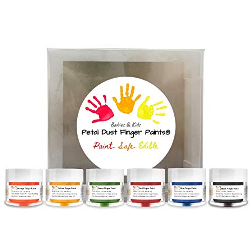 BAKELL Edible Finger Paint For Kids & Babies (6 Pack Set) | Kosher Certified Edible Paint | 100% Edible Paint For Babies | Vegan, Gluten Free, Nut Free, Dairy Free, Non-GMO Edible Finger Paint