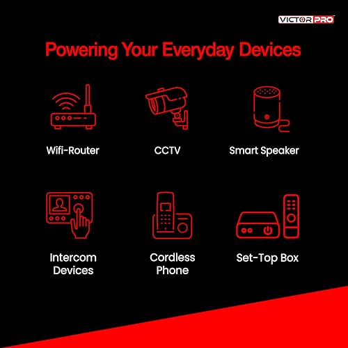 VictorPro 12V Mini UPS for WiFi Router Airtel Xtream JioFiber | 6600 Mah Battery Power Backup up to 5 Hours | Replaceable Battery | Supports... - Image 5