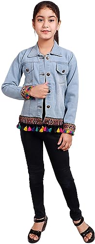 Image of SQS Fashionable Denim Jacket for Kids Girls