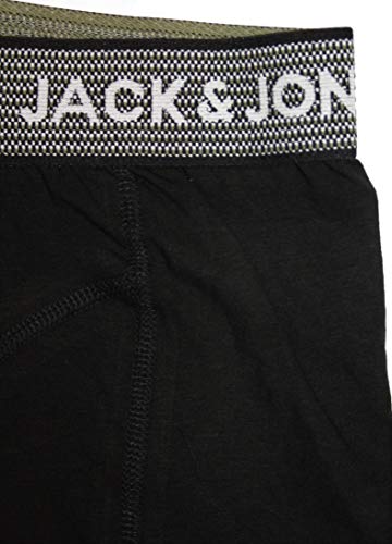 JACK & JONES Herren JACWAISTBAND JACBACK Trunks 3 Pack, Asphalt/Dusty Olive - Dusty ol, M 4