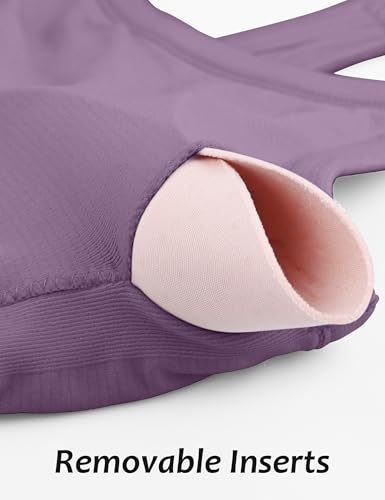 Image of MathCat Workout Tank Tops for Women with Built in Bra, Sleeveless Gym Tops Seamless Racerback Athletic Yoga Shirts