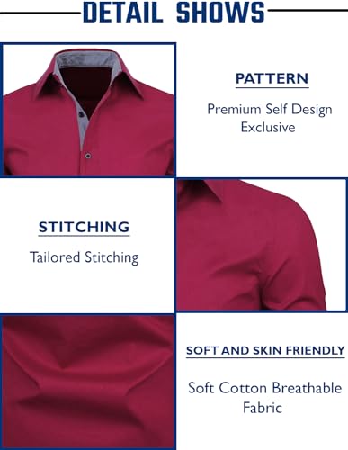 Image of Zombom Men's Combo Regular Fit Cotton Blend Full Sleeve Casual Shirts Pack of 3