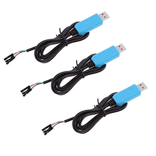 Hailege 3pcs PL2303TA USB a TTL COM RS232 Cable de descarga Funciona bien con Windows XP VISTA Win 8/10 Mac OS X/Linux