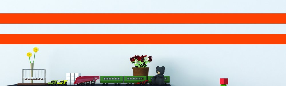 Borders Unlimited Orange Simple Stripes