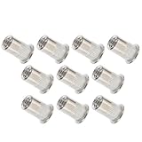 PRETYZOOM 10pcs Stainless Steel M10 Flat Head Insert Rivet Nuts Knurled Threaded Rivet Inserts for Industrial Fastening Applications