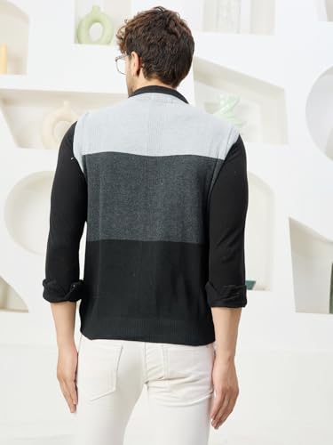 Image of Kvetoo V Neck Sleeveless Winter Wool Sweater for Men