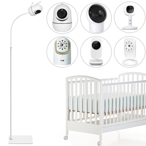 Image of AOZTSUN 67 inch Adjustable Height Baby Monitor Floor Stand Holder for Infant Optics DXR-8 Pro,eufy HelloBaby HB6560/HB6550/Pro/HB65/HB66/HB248,ANMEATE SM935E or Any Cameras with 1/4 Screw Mount