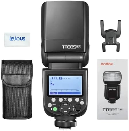 Godox TT685II-N I-TTL Flash Speedlite for Nikon, 2.4G Wireless 1/8000S HSS GN60 Compatible with Nikon Cameras D5600 Z6II Z7 II D800 D750 D610 D7100 D5300 D3300 D3100