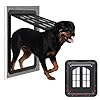 Large Pet Screen Door, 13 x 17 inches, Magnetic Self-Closing Dog Cat Door with 4-Way Entry, Black (Large)