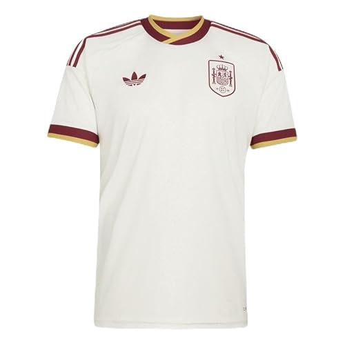 adidas Mens Spain 26 Away Replica Jersey Off-White Large R