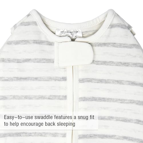Image of Woombie Grow with Me Baby Swaddle, Convertible Swaddle Fits Babies 0-9 Months, Expands to Wearable Blanket for Babies up to 18 Months, Twilight Stripes