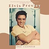  Elvis Presley 2022 Calendar: 18-month Calendar 2022 from Jul 2021 to Dec 2022 in mini size 8.5x8.5 inch