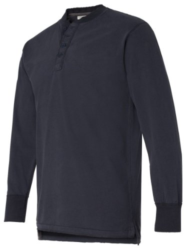 J. America mens Vintage Brushed Jersey Henley(JA8244)-VINTAGE NAVY-XL