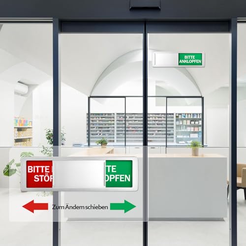 NOCHME Klopfen Bitte Nicht Stören Schild Schiebe Türschild Bitte Klopfen Oder Bitte Nicht Stören Magnetisch Klebe Acryl Klebeschild Türschilder Für Türen Büro