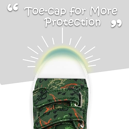 Image of K KomForme Toddler Shoes, Hook & Loop Canvas Sneakers for Boys and Girls | Slip-on, Lightweight, Comfortable