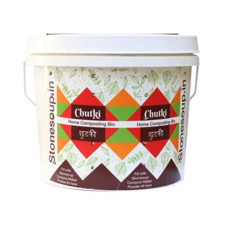 Image of Stonesoup Chutki Compost Bin 15L - Pack of 1 | Kitchen Food Waste Composter for Home | Aerobic Composting Kit | No Smell & No Mixing