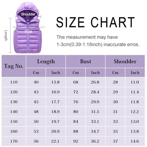Aivtalk PSBK2578 Girls'Winter Jacket Coat Puffer Packable Down Proof Cotton Vest Warm Hood Zipper Padding Vest thumb #3