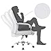 Furmax High Back Office Desk Chair Conference Leather Executive with Padded Armrests, Adjustable Ergonomic Swivel Task Chair with Lumbar Support (White)