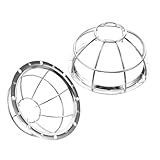 MAGICLULU 2 Stück Diebstahlsichere Drahtkäfige Aus Eisen Mit Explosionsgeschütztem Netz Für Rauchmelder Schutzgehäuse 106-132mm Robuster Sensorabdeckungsschutz Für Brandschutzgeräte