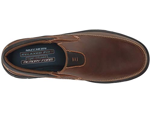 Skechers Men's Segment - The Search Slip On Loafer, Dark Brown, 9.5 M US3