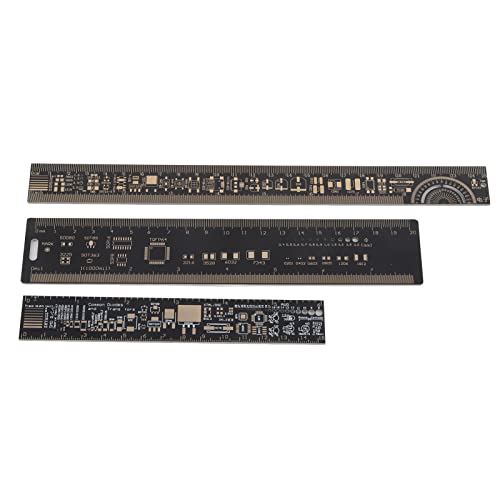 Printed Circuit Board Engineering Ruler, 3PCS 6.3/7.87/10.23inch PCB Printed Circuit Board Ruler Multifunctional Ruler, Circboard Prototyping Boards