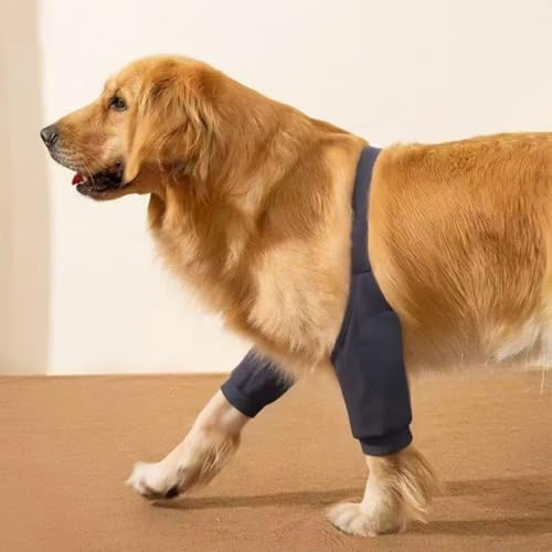 Image of Dog Leg Sleeve - Protective Dog Sleeve for Elbow and Leg Support, Comfortable Dog Elbow Protector for Joint Care (Black, 79-93 pounds)