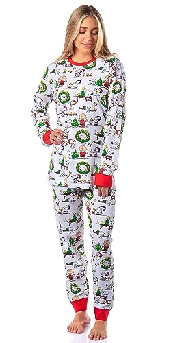 INTIMO Peanuts Conjunto de pijama unissex para meninos e meninas de Natal Snoopy Charlie Brown, Masc