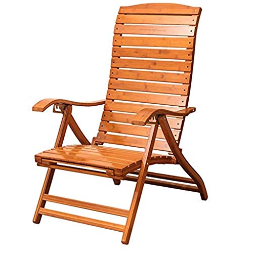 Silla de jardín reclinable plegable para exteriores con respaldo ajustable y soporte para las piernas para personas mayores