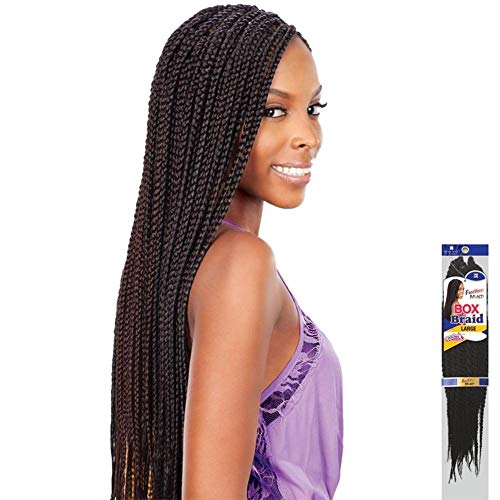 FreeTress Medium Box Braids Shake-N-Go Crochet Latch Hook Braiding Hair (pack of 7) (4)