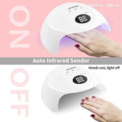 NAVANINO Nageltrockner LED/UV Lampe für Gelnägel, 30/60/99/120s Timer, Infrarot Sensor, LCD Display, Aushärtungswerkzeug… – Bild 6