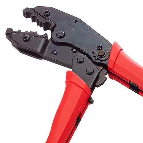 Crimpzange, Handzange für F-, BNC-Stecker, für RG 6, RG 58, RG 59, RG 62 Kabel, Anpressdruck einstellbar