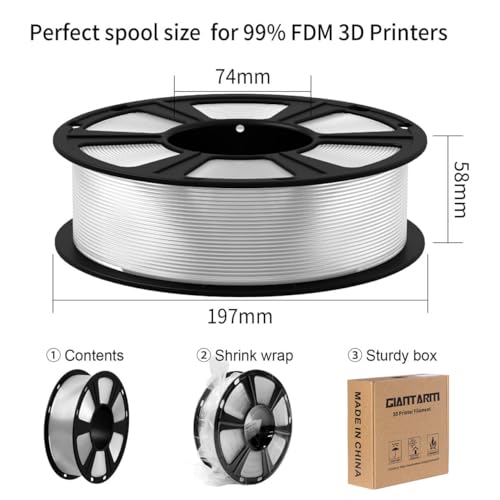 Image of GIANTARM 3D Printer Filament,Clear PLA Filament 1.75mm