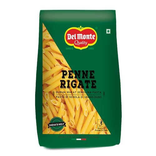 Image of Del Monte Penne Pasta (Imported) | Durum Wheat Semolina| No Maida | High in Dietary Fibre | Source of Protein | Cholesterol Free | Low Calories | No Artificial Ingredients, Salt & Sugar | 500g
