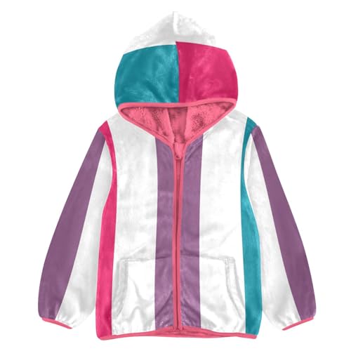 OTVEE Colorful Portrait Kids Hoodie Jacket Fall Spring Full Zip Warm Outwear Coat