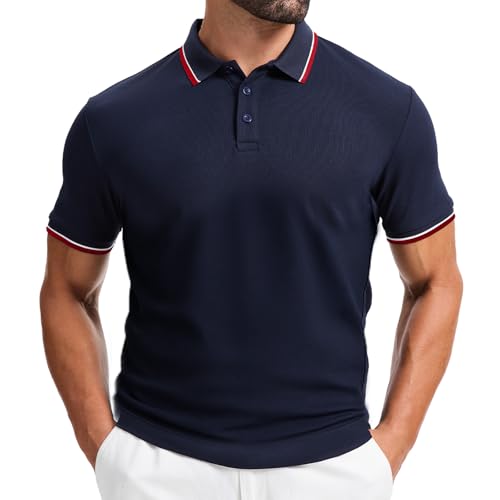 Consejos para Comprar Polos de esta semana. 50 KIROGILY Playera Polo Hombre, Polo Hombre Manga Corta, Cómodo y Transpirable, Playera Tipo Polo Hombres Corte Regular, Ligero, Camisas Tipo Polos Hombres para el Trabajo Diario y...