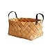 WSSSH Kosz do przechowywania, pleciony koszyk na stół, kuchenny kosz do sortowania owoców i warzyw, koszyk na chleb, kosz na owoce, kosz do przechowywania drobiazgów - mały