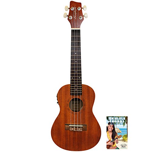Sawtooth Mahogany Concert Ukulele with Preamp and Quick Start Guide