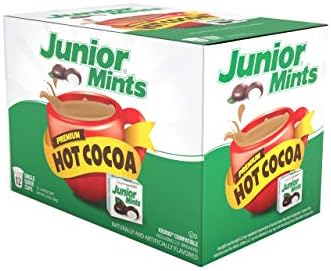 Junior Mints Hot Cocoa Pods, Chocolate Mint Flavor, Compatible with Keurig K-Cup Brewers, 12 Count - Refreshing Mint and Chocolate Delight