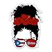 Boricua Messy Bun Girl Puerto Rican Rico Vinyl Sticker - for Water Bottle Phone Car Tumbler Laptop - Waterproof - 3"