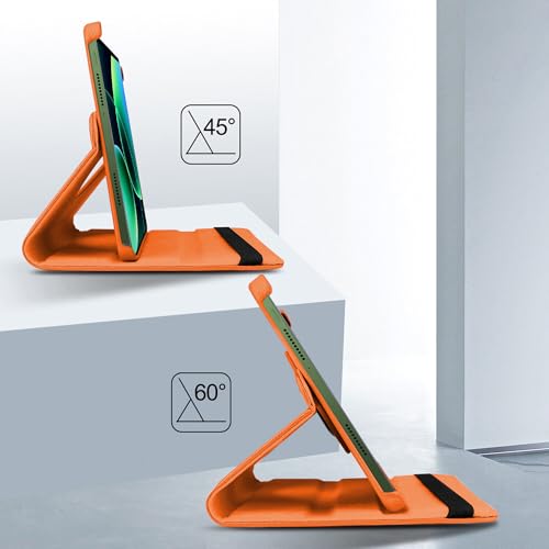 Image of TGK 360 Degree Rotating Flip Cover Case for Xiaomi Mi Pad 8 /8 Pro /Mi Pad 7 /7 Pro 11.2 inch Tablet (Orange)