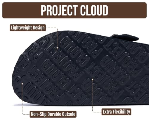 Image of Project Cloud 100% Genuine Leather Slip-ons Footbed Clogs for Women Sandals