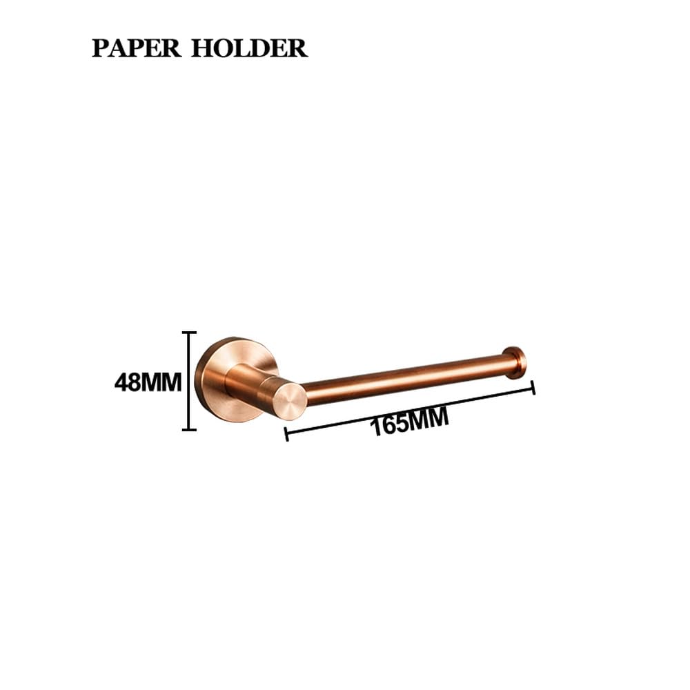 Juego de ganchos para toallas de pared de acero inoxidable cepillado de oro rosa – 4 ganchos para bata de baño para toallas de jabón y accesorios – Decoración elegante y funcional para el hogar