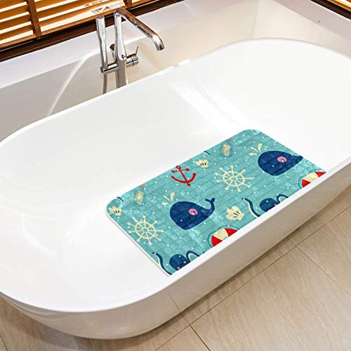 Alfombrillas para bañera de bebé para suelos resbaladizos con diseño marino 6