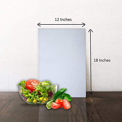 Image of Cutting Chopping Board for Kitchen Vegetable and Fruits Plastic Chopper Cutter Board Non-Slip Antibacterial Surface with Extra Thickness 18x12 Inches