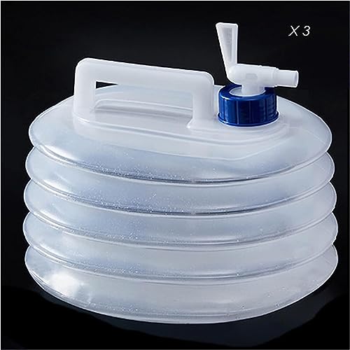 LEVINE Plastic Water Storage Tank,Portable Water Tank, 3PCS Collapsible Water Storage Containers5L/10L/15L Camping Water BucketPortable Folding Water JugEmergency Water Storage Bag for (Size : Mixed)